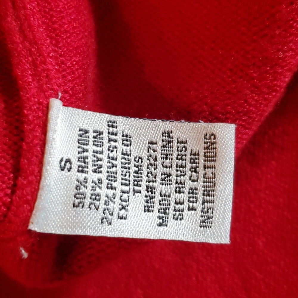 COPY - CHUNKY  OVERSIZED CROPPED SWEATER #87 RED SMALL - Picture 4 of 15